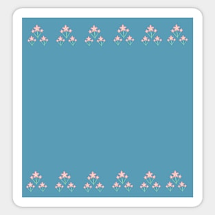 Pink flower rows Sticker